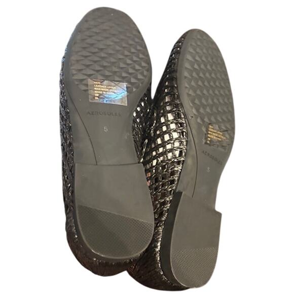 NIB Aerosoles Women's Hour Raffia Wicker Black Loafer, Size 5 - Picture 5 of 11